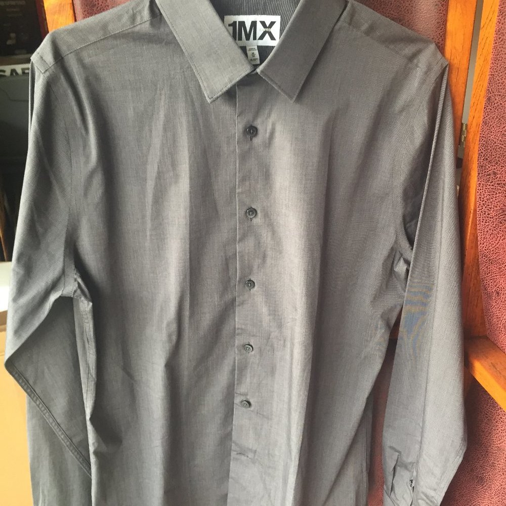 Express 1MX medium mens shirt gray